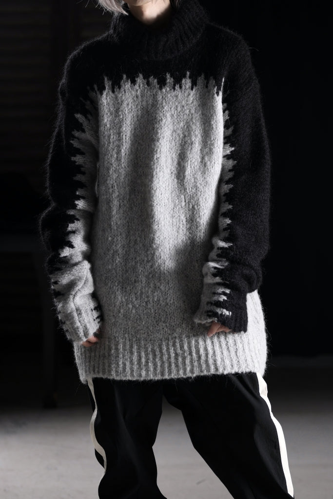 thom/krom MOCK NECK KNIT PULLOVER / ALPACA WOOL