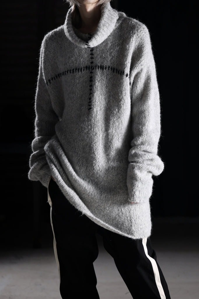 thom/krom HIGH COLLAR KNIT PULLOVER / ALPACA WOOL