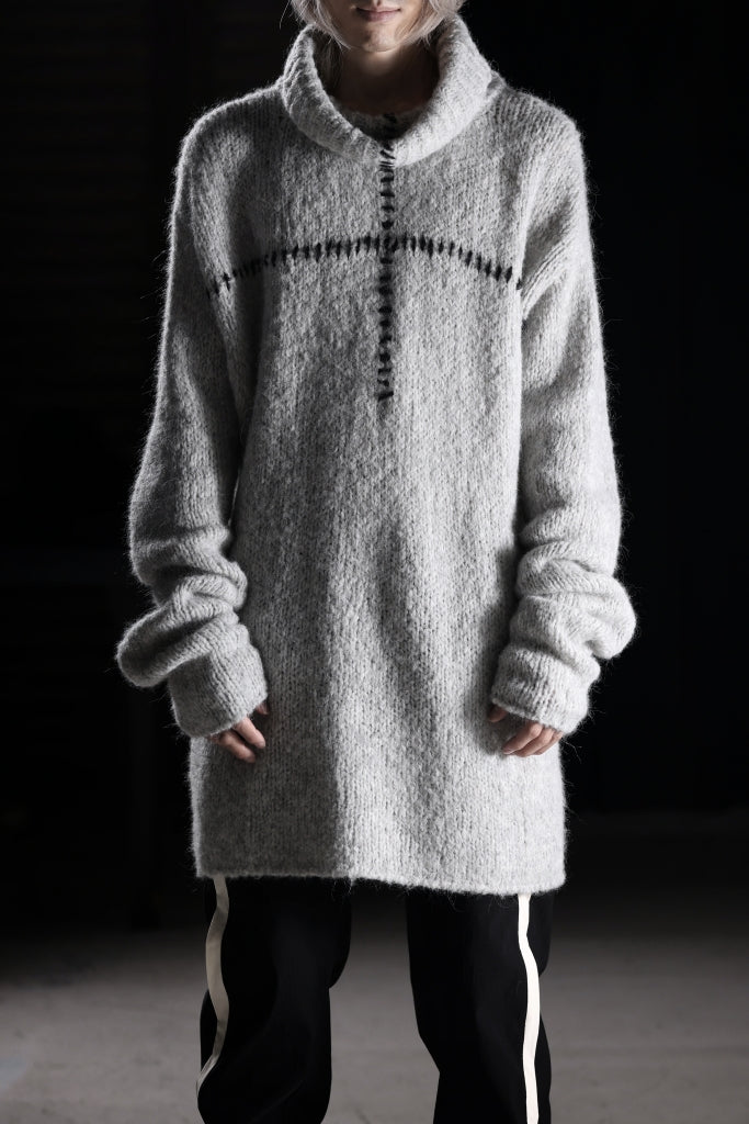 thom/krom HIGH COLLAR KNIT PULLOVER / ALPACA WOOL