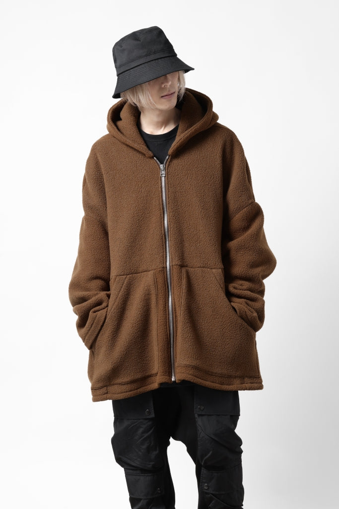 A.F ARTEFACT SHERPA ZIP HOODED JACKET 