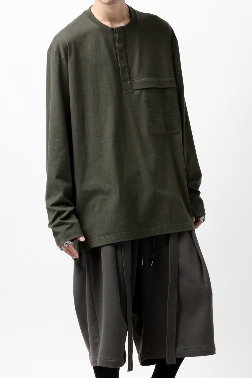 Y-3 Yohji Yamamoto HENLEY NECK LS TOPS / BCI JERSEY