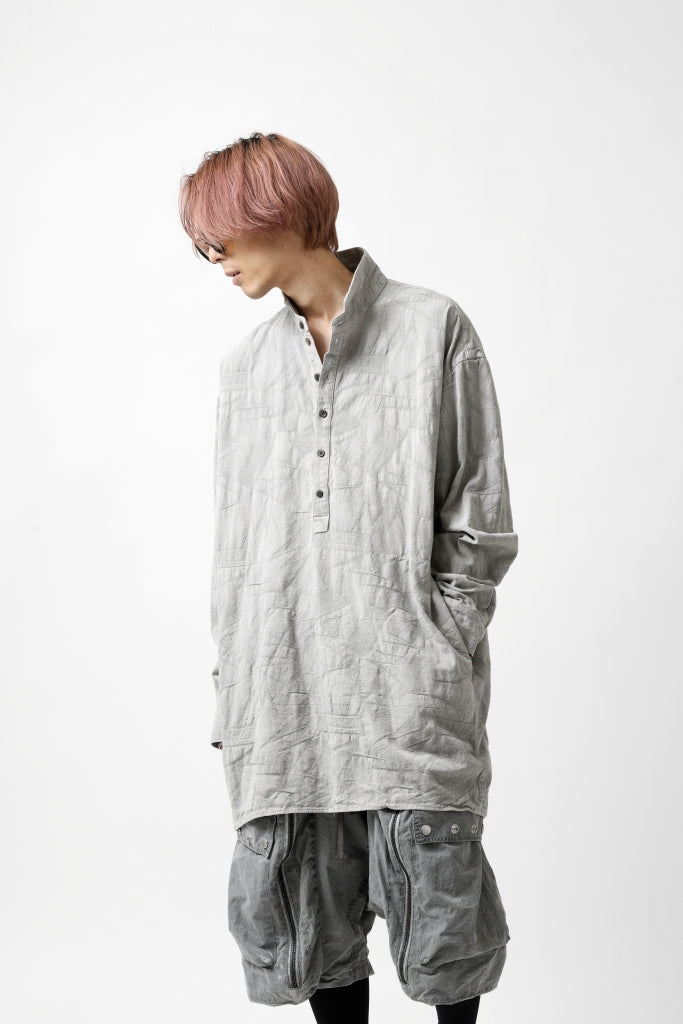 _vital relax sized half button-fly shirt_A
