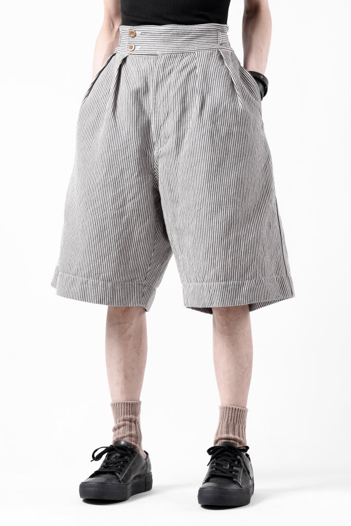 sus-sous gurkha short trousers / Herringbone Hickory