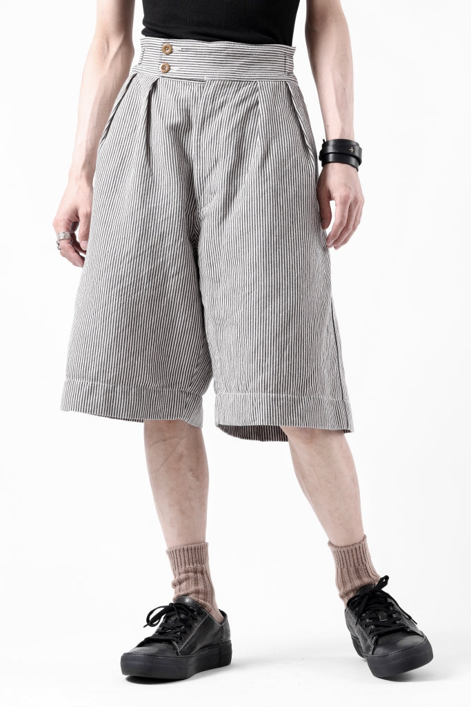 sus-sous gurkha short trousers / Herringbone Hickory