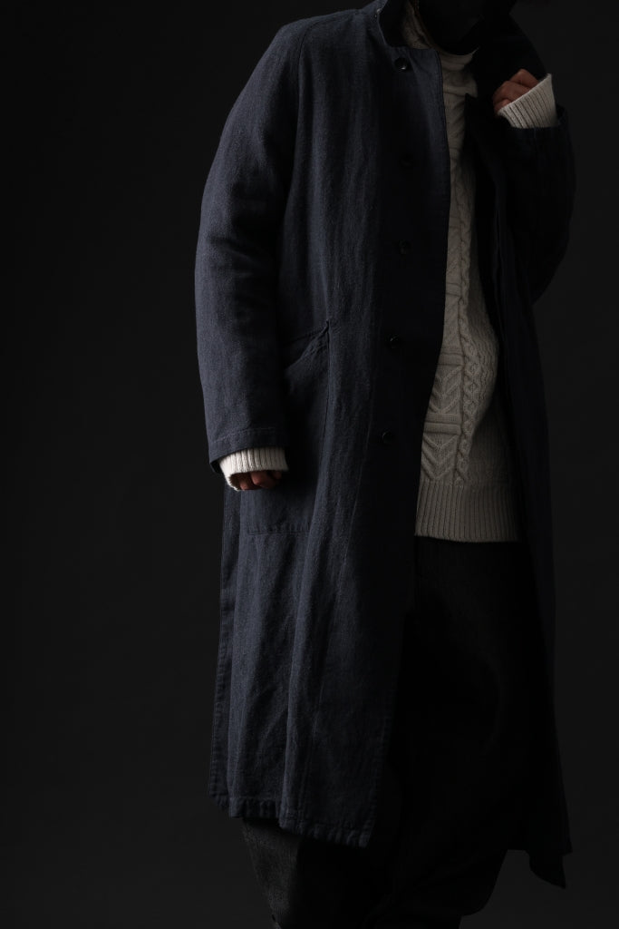  ISAMU KATAYAMA BACKLASH OVER COAT / GARMENT NATURAL DYED WOVEN + ELECTRIC HEATING LINE