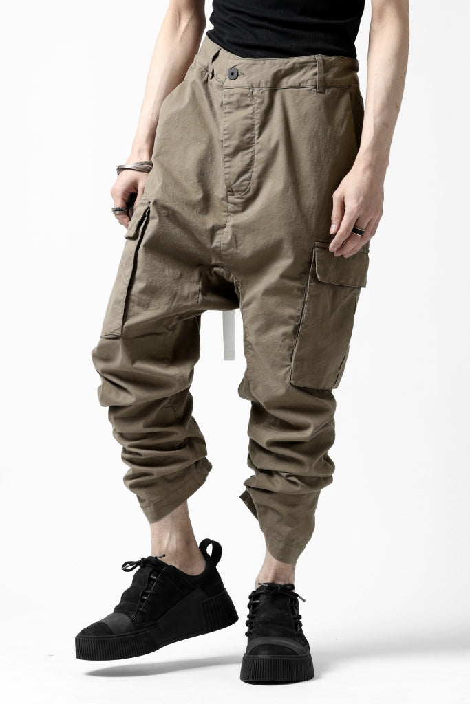 11 BY BORIS BIDJAN SABERI CARGO POCKET PANTS / OBJECT DYED "P21B-F-1482"