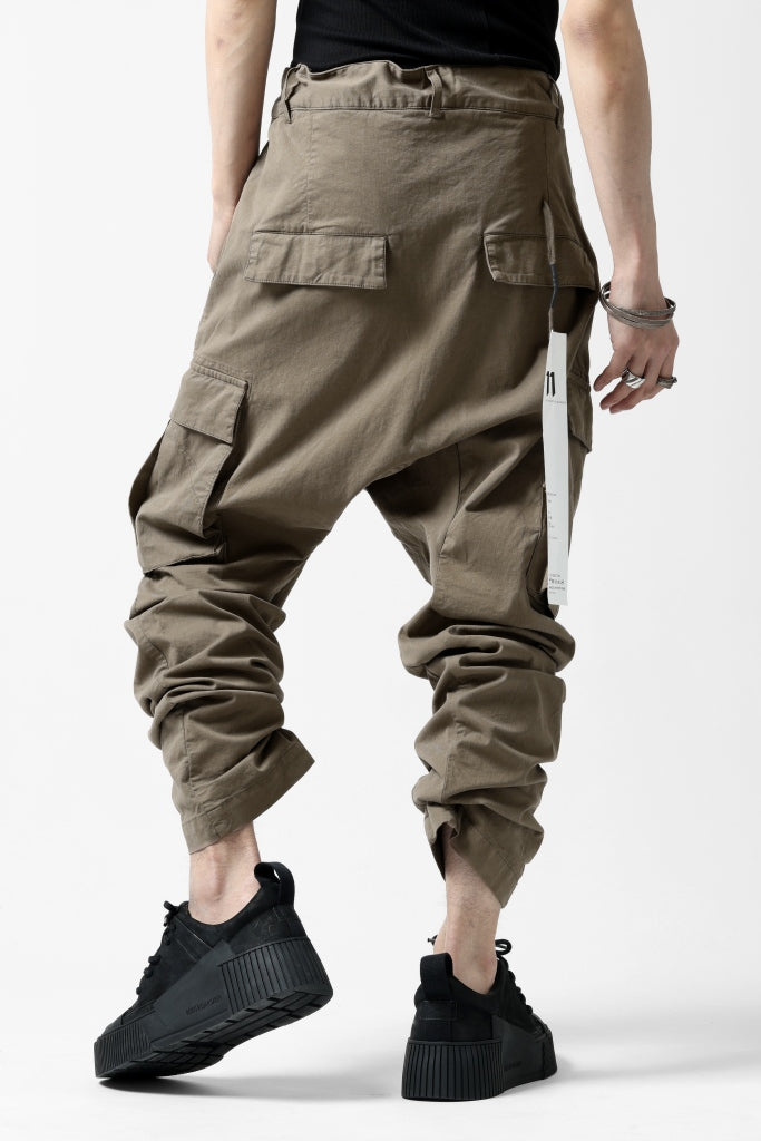 11 BY BORIS BIDJAN SABERI CARGO POCKET PANTS / OBJECT DYED "P21B-F-1482"