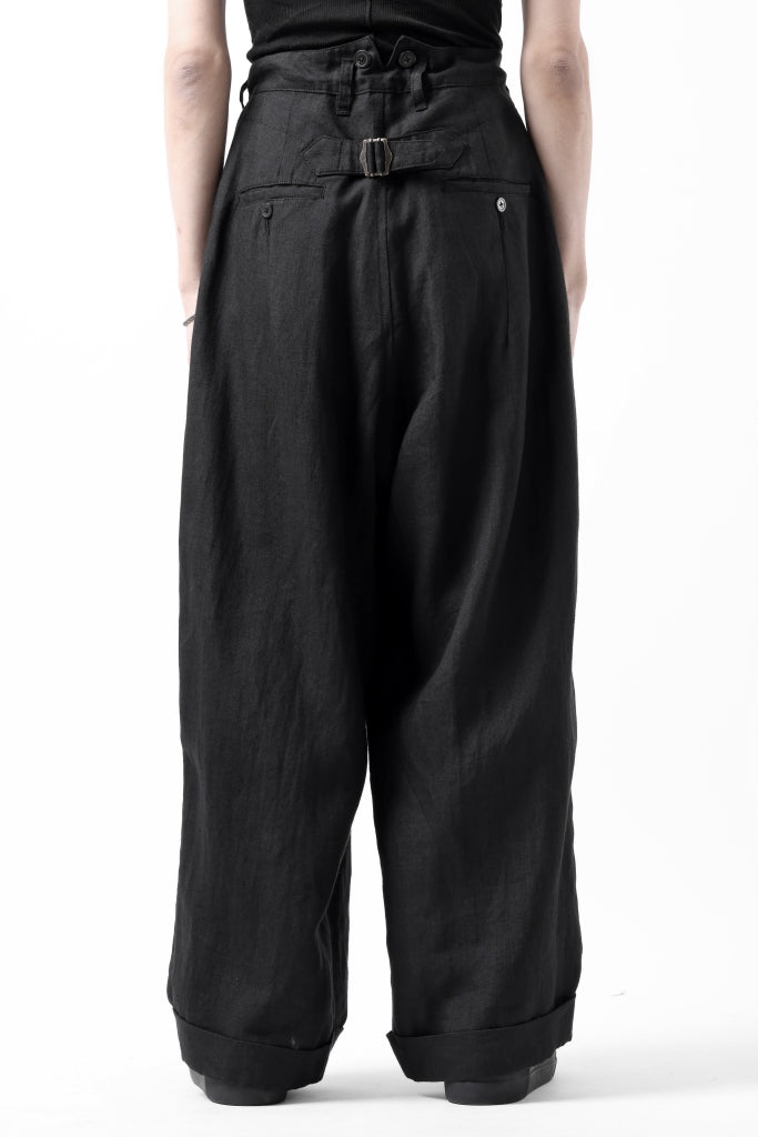 sus-sous cinematic trousers / 1/4 linen sheeting