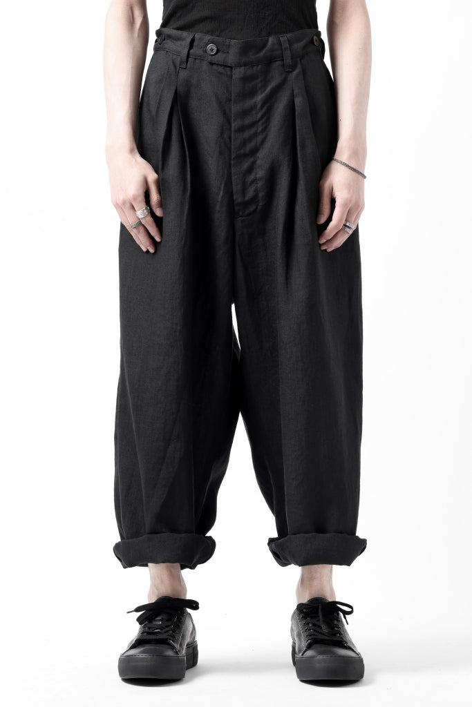 sus-sous cinematic trousers / 1/4 linen sheeting