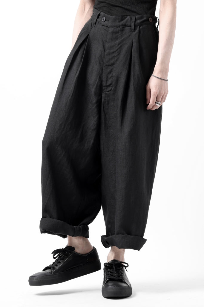 sus-sous cinematic trousers / 1/4 linen sheeting