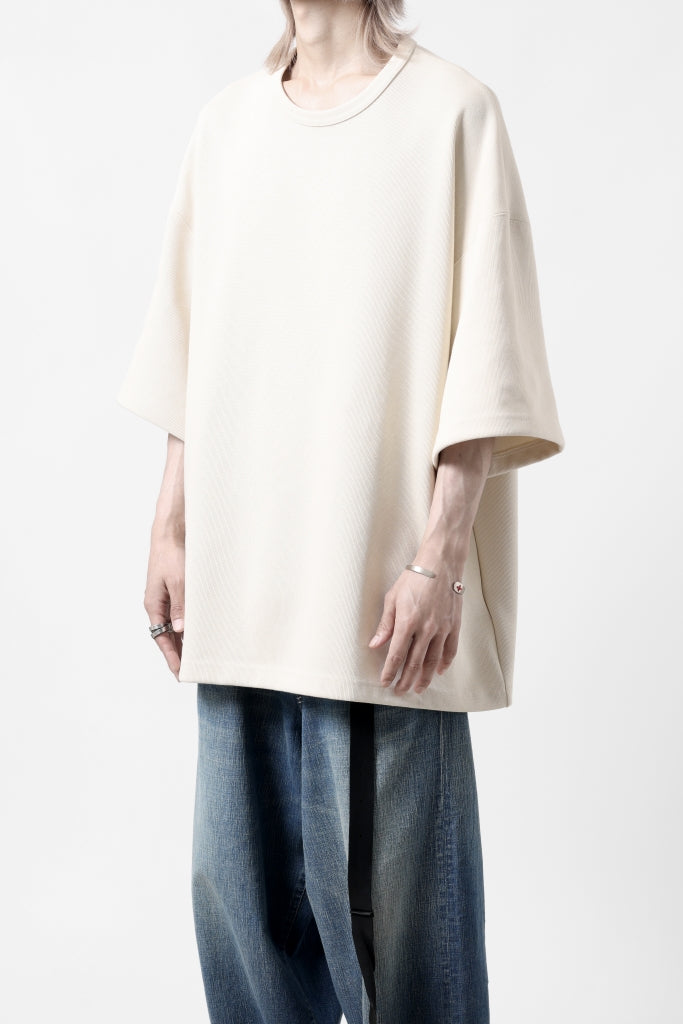 N/07 OVERSIZE TOP / RIBBED CARDBOARD KNIT JERSEY