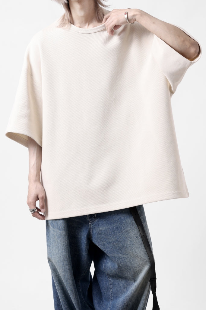 N/07 OVERSIZE TOP / RIBBED CARDBOARD KNIT JERSEY