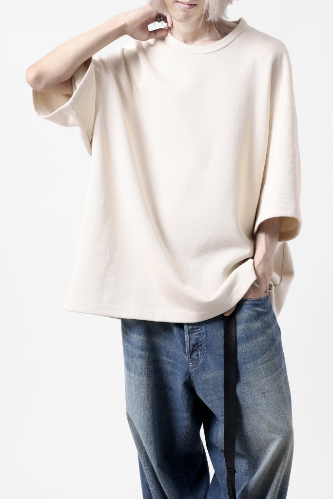 N/07 OVERSIZE TOP / RIBBED CARDBOARD KNIT JERSEY