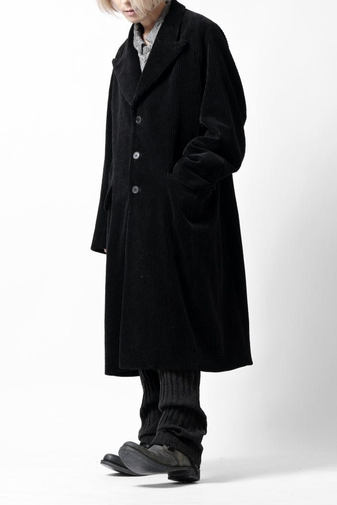 Hannibal. Oversized Fitting Corduroy Coat / ricardo 110. (BLACK CORD)