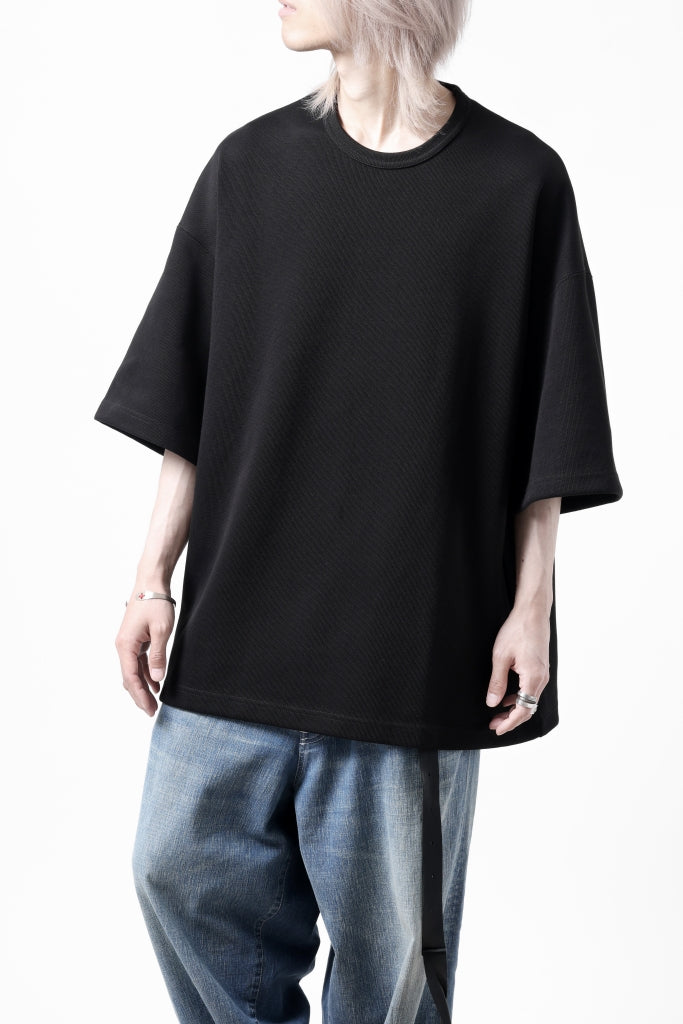 N/07 OVERSIZE TOP / RIBBED CARDBOARD KNIT JERSEY