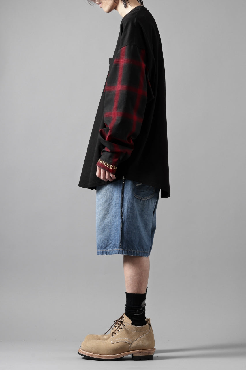 mastermind JAPAN COMBINED CHECK LS TOPS