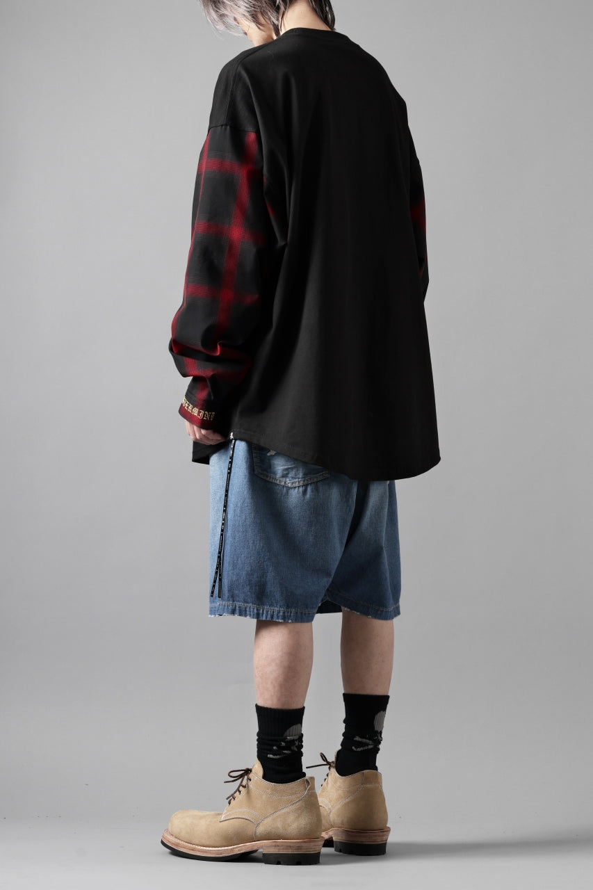 mastermind JAPAN COMBINED CHECK LS TOPS