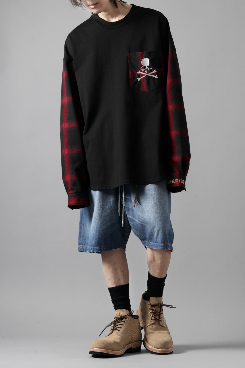 mastermind JAPAN COMBINED CHECK LS TOPS