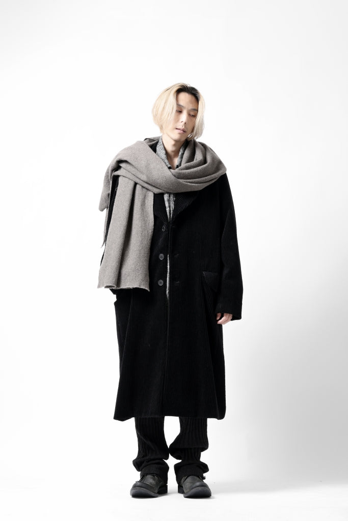 Hannibal. Oversized Fitting Corduroy Coat / ricardo 110. (BLACK CORD)