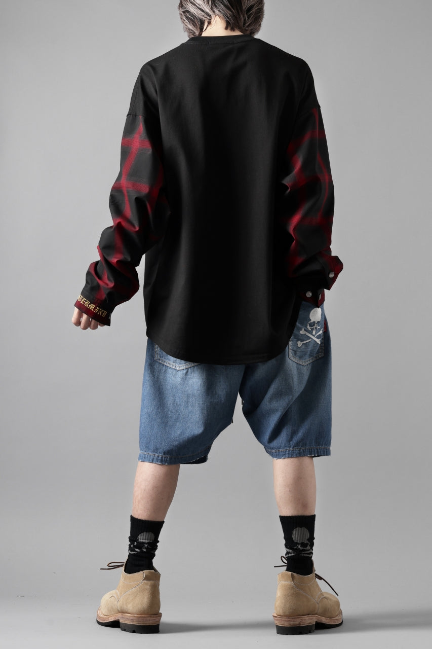 mastermind JAPAN COMBINED CHECK LS TOPS