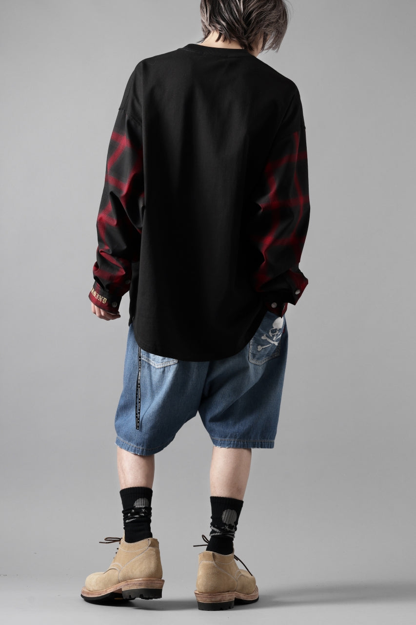 mastermind JAPAN COMBINED CHECK LS TOPS