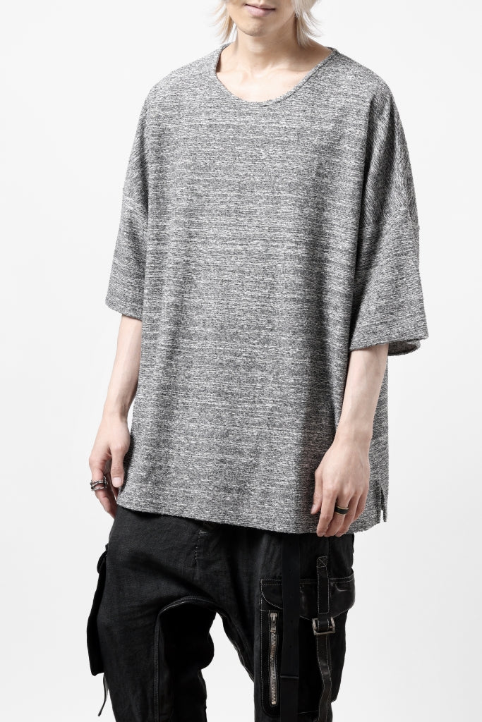 ISAMU KATAYAMA BACKLASH RANDOM PILE FABRIC S/S LOOSEY TOPS