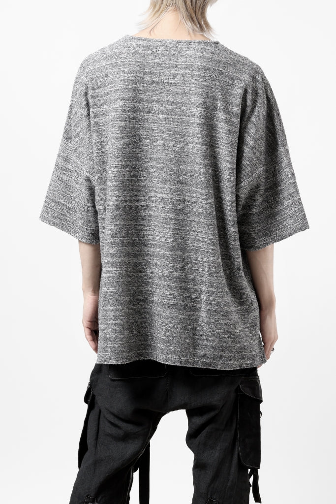 ISAMU KATAYAMA BACKLASH RANDOM PILE FABRIC S/S LOOSEY TOPS