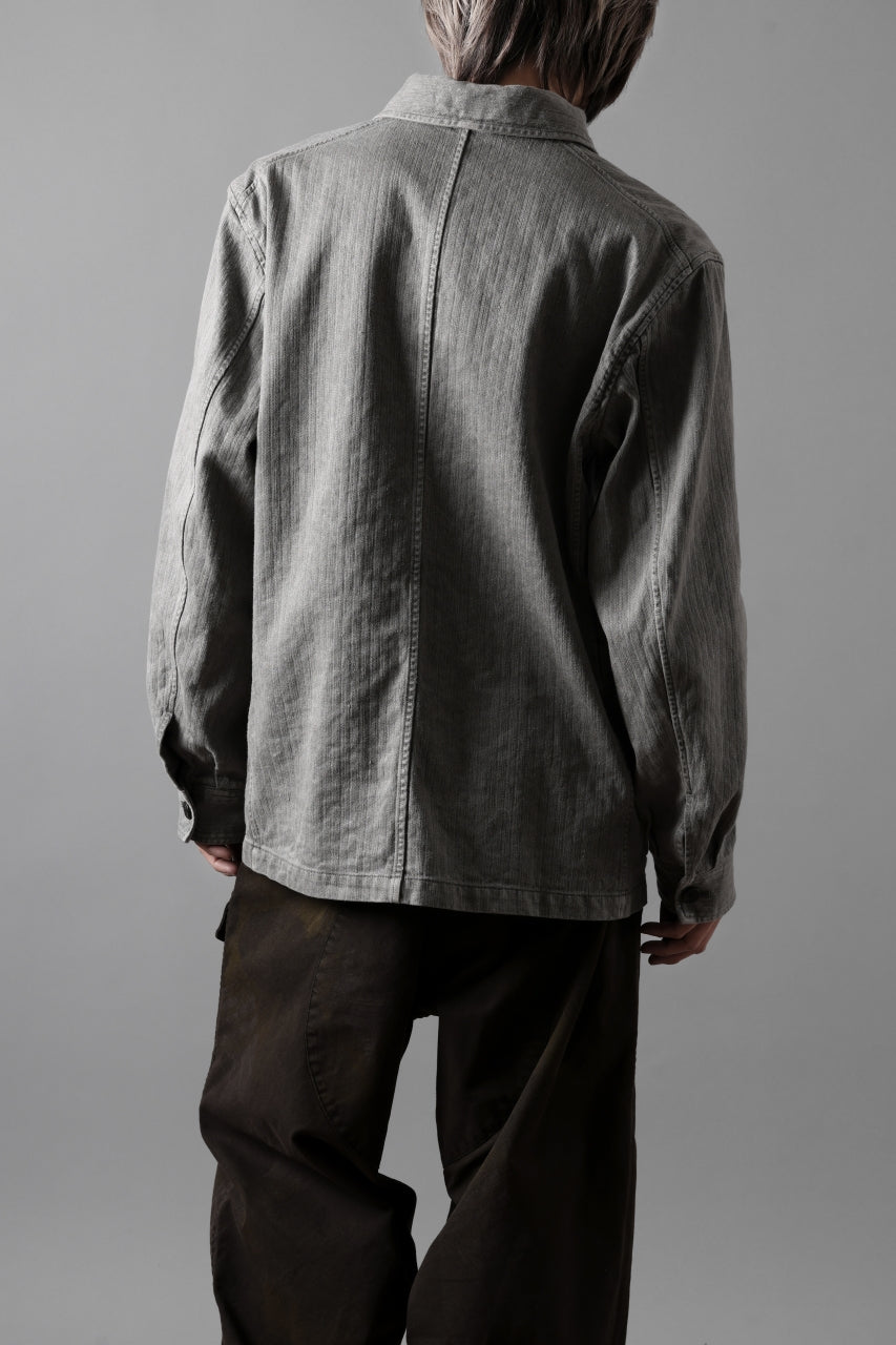 sus-sous germany work jacket / cotton linen herringbone