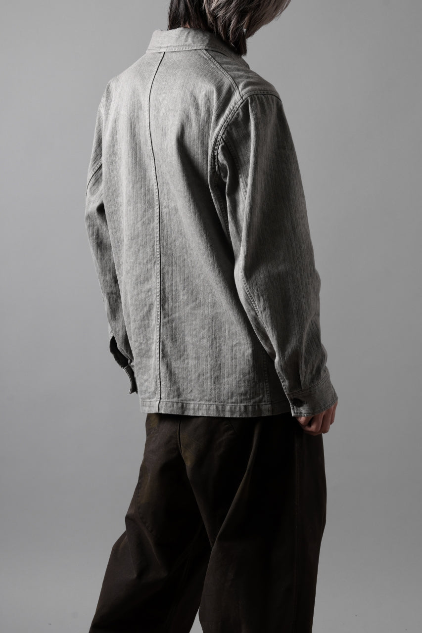 sus-sous germany work jacket / cotton linen herringbone