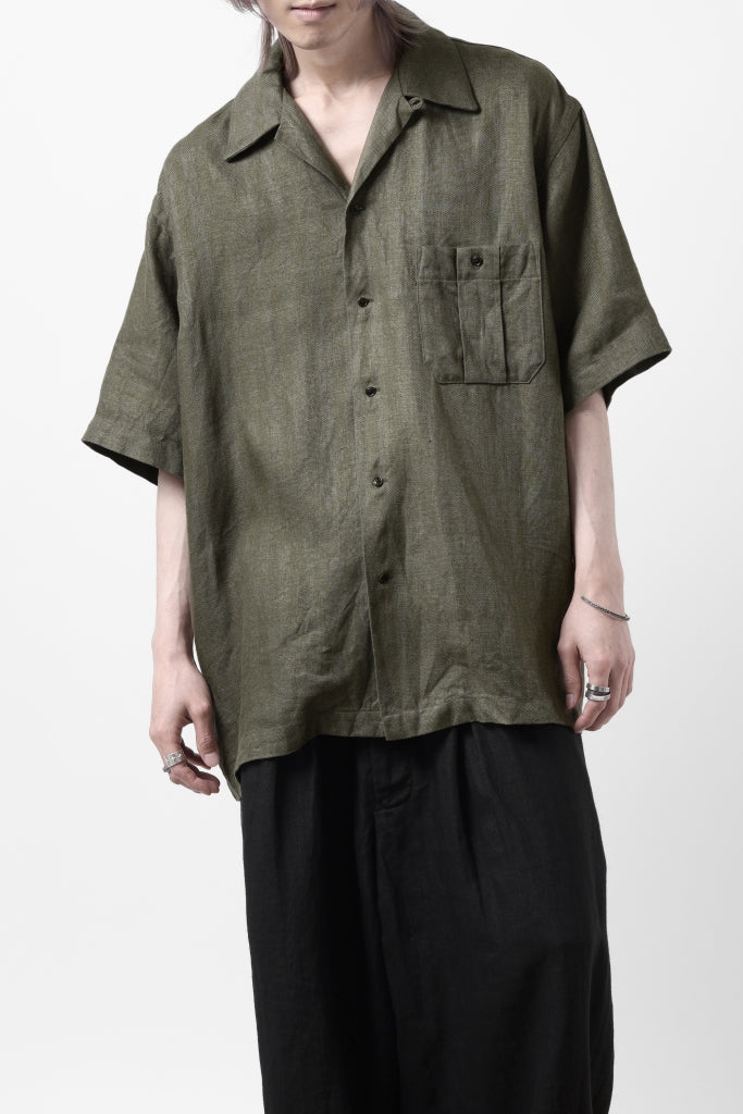 COLINA SAFARI SHIRT / SAFILIN LINEN HERRINGBONE