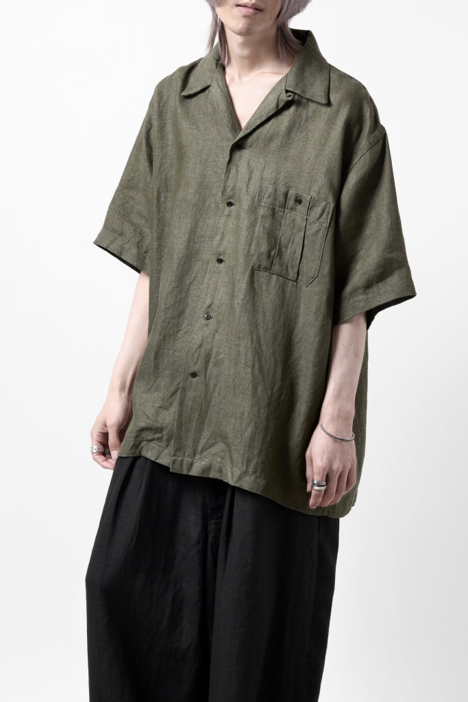 COLINA SAFARI SHIRT / SAFILIN LINEN HERRINGBONE