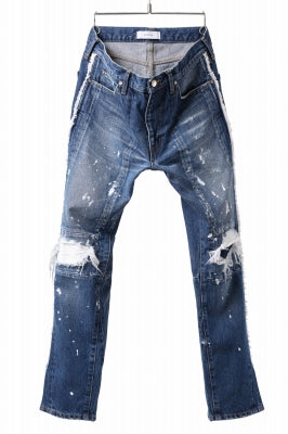 FACETASM DESTROYED DENIM PANTS