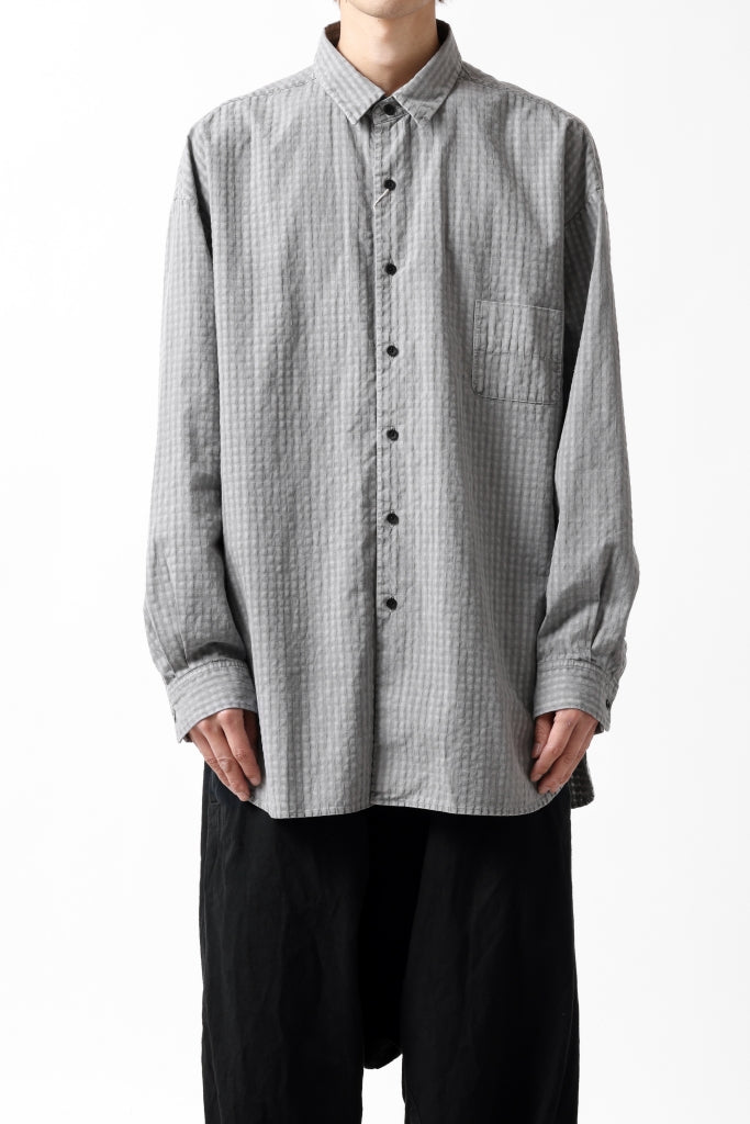 COLINA BIG MINIMAL SHIRT / ORGANIC COTTON SHADOW CHECK