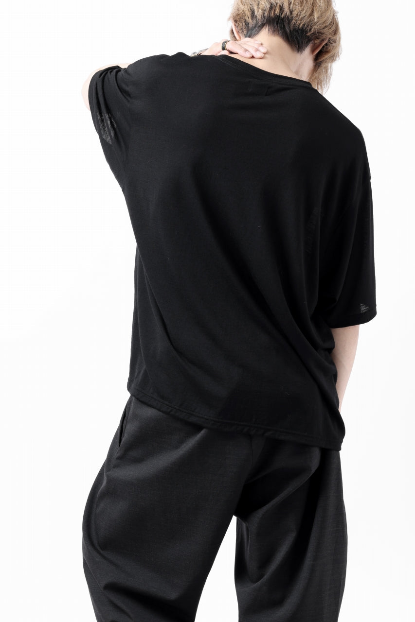 CAPERTICA OVERSIZED H/S TEE / SUPER 120s WASHABLE WOOL JERSEY