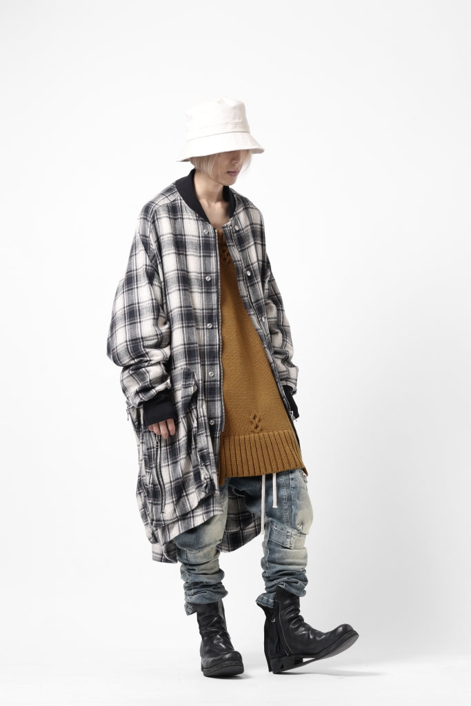 A.F ARTEFACT LOWGAUGE CABLE KNIT PULLOVER IRREGULAR-HEM