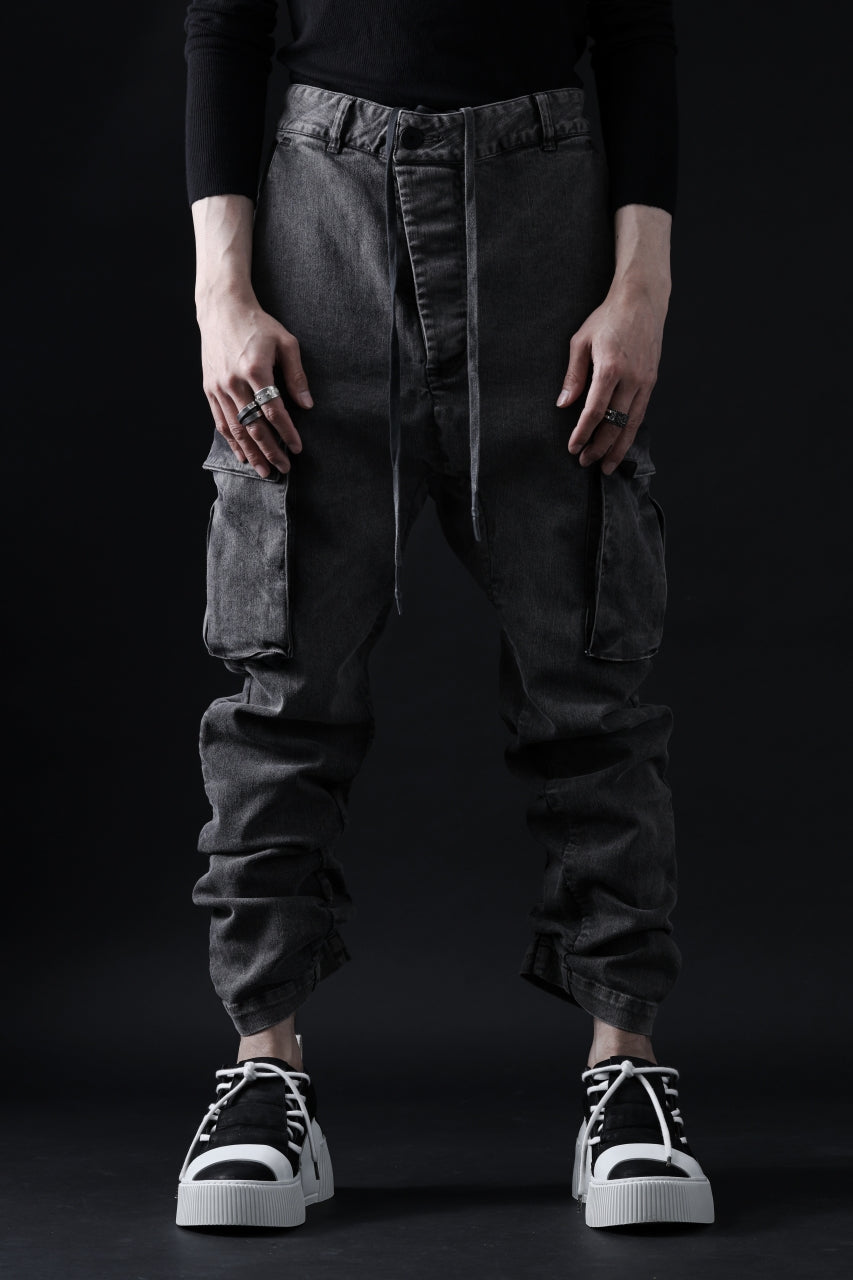 11 BY BORIS BIDJAN SABERI CARGO POCKET PANTS / ACID OBJECT DYED "P21B-F-1481"