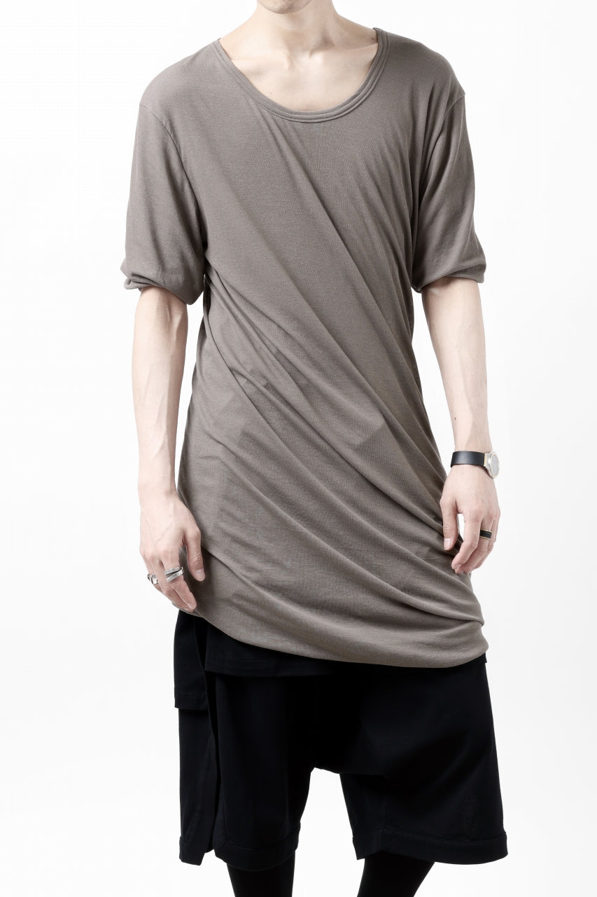 A.F ARTEFACT DOUBLELAYER DRAPE T-SHIRT / SUPIMA C-JERSEY