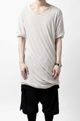 A.F ARTEFACT DOUBLELAYER DRAPE T-SHIRT / SUPIMA C-JERSEY