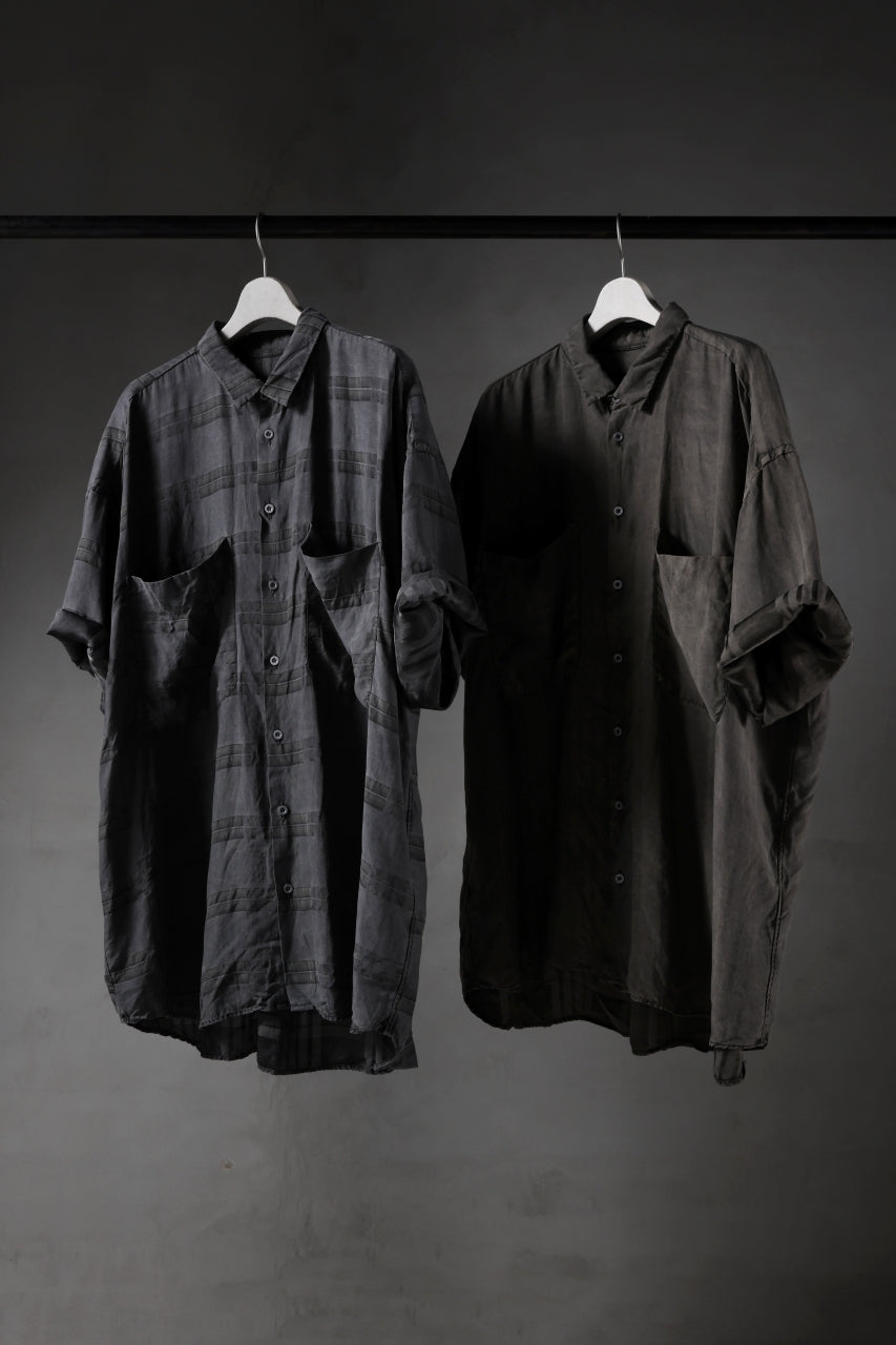 KLASICA SHORT COLLAR ROOMY SHIRTS / DRAPE & SMOOTH TEXTILE