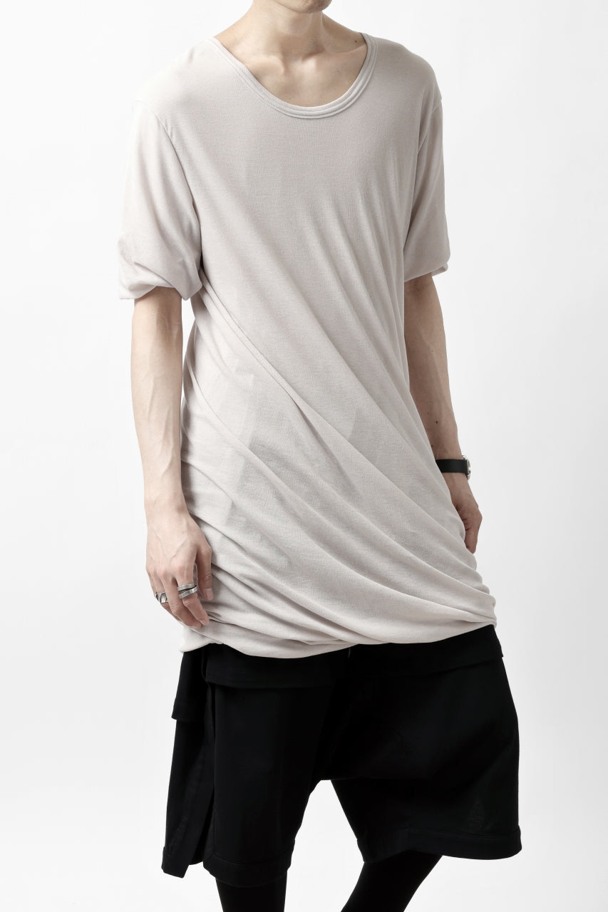 A.F ARTEFACT DOUBLELAYER DRAPE T-SHIRT / SUPIMA C-JERSEY