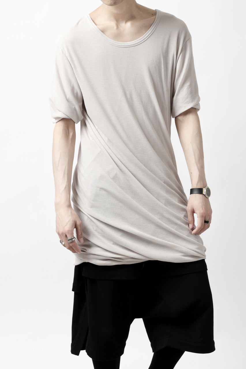 A.F ARTEFACT DOUBLELAYER DRAPE T-SHIRT / SUPIMA C-JERSEY