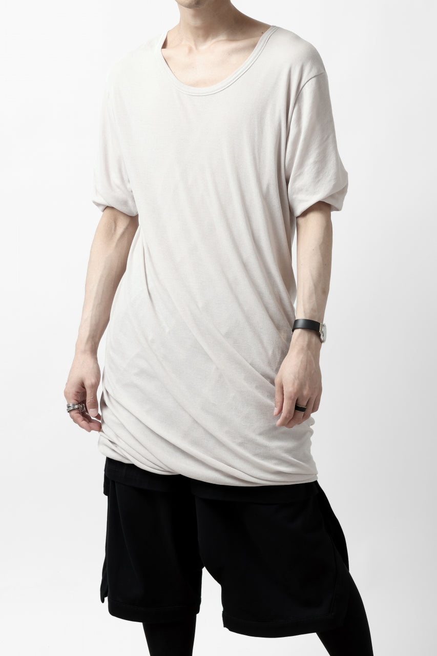 A.F ARTEFACT DOUBLELAYER DRAPE T-SHIRT / SUPIMA C-JERSEY