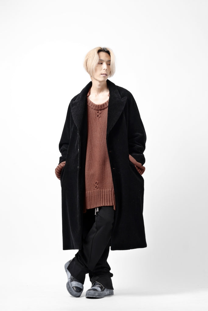 A.F ARTEFACT LOWGAUGE CABLE KNIT PULLOVER IRREGULAR-HEM