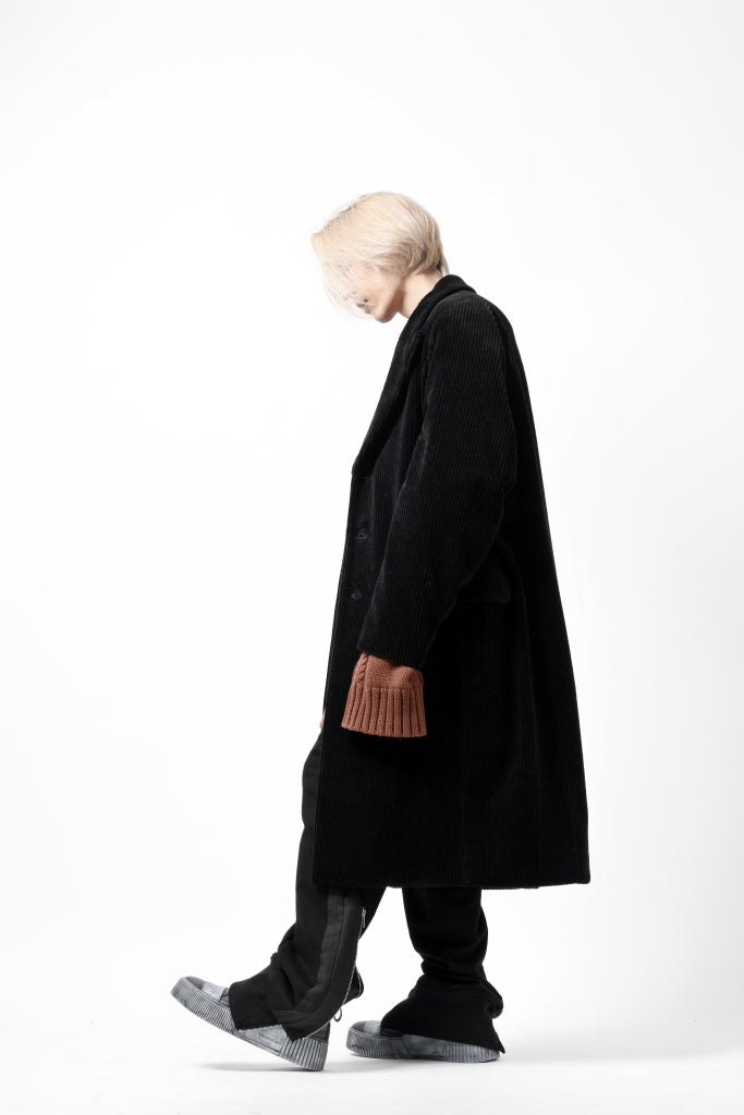 Hannibal. Oversized Fitting Corduroy Coat / ricardo 110. (BLACK CORD)