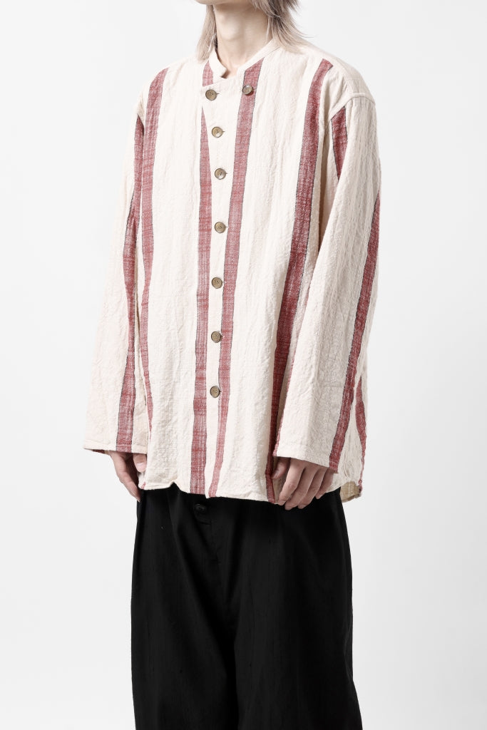 YUTA MATSUOKA stand collar shirt / organic cotton slub