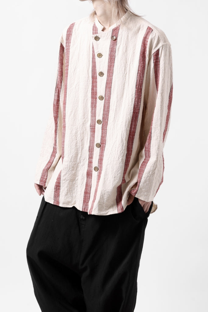 YUTA MATSUOKA stand collar shirt / organic cotton slub