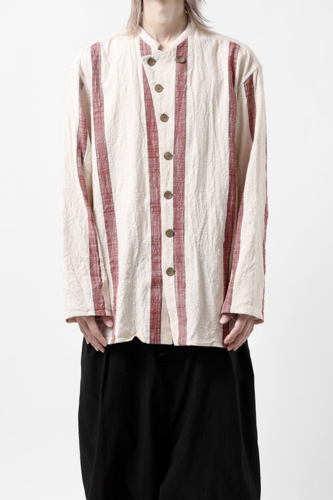 YUTA MATSUOKA stand collar shirt / organic cotton slub