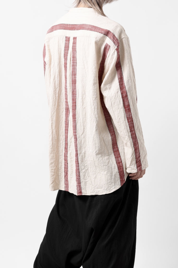 YUTA MATSUOKA stand collar shirt / organic cotton slub