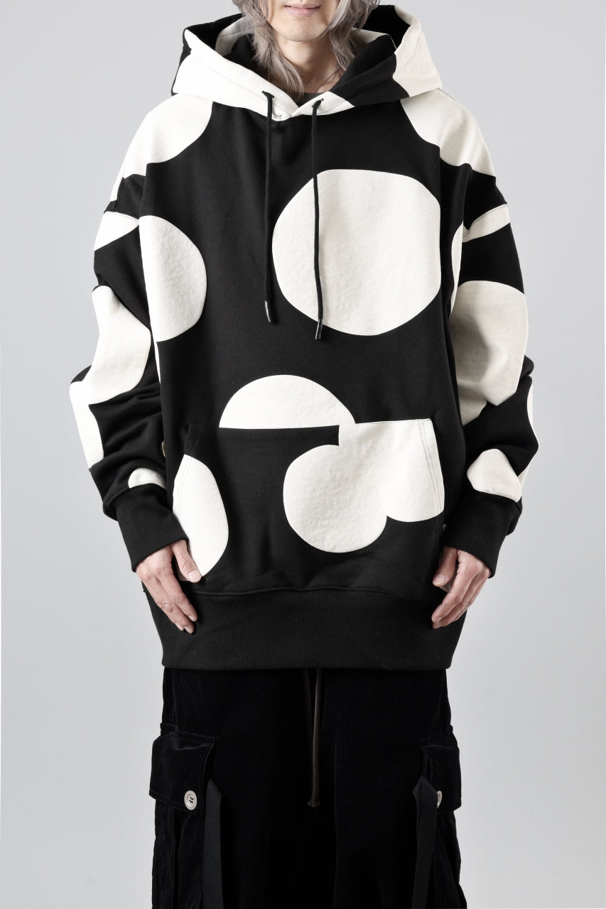 A.F ARTEFACT POLKA PATTERN SWEAT HOODIE