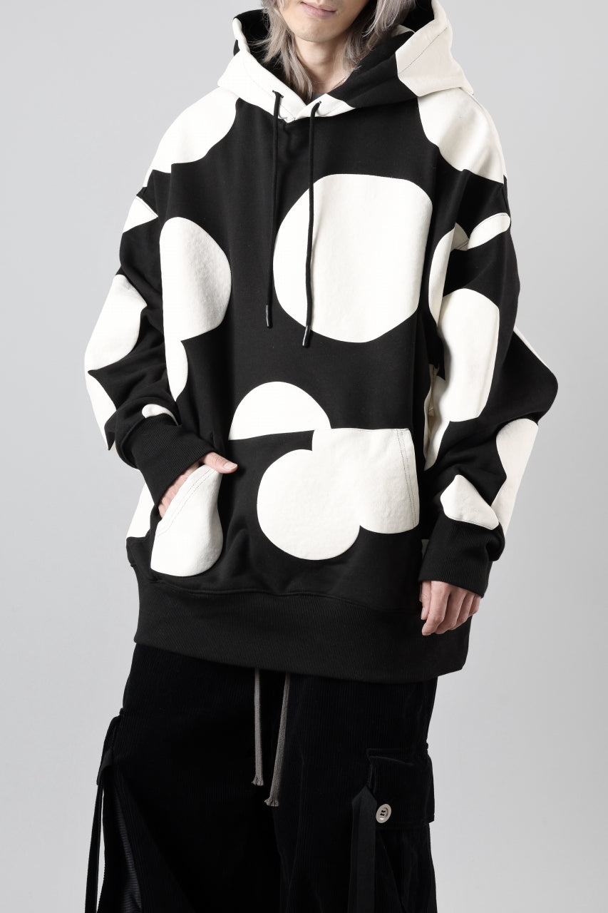 A.F ARTEFACT POLKA PATTERN SWEAT HOODIE